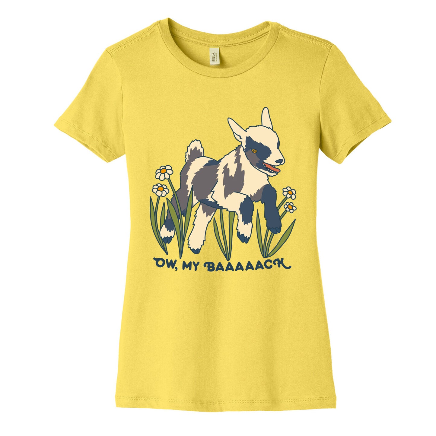 Ow, My Baaaaack Goat Women's Cotton Tee