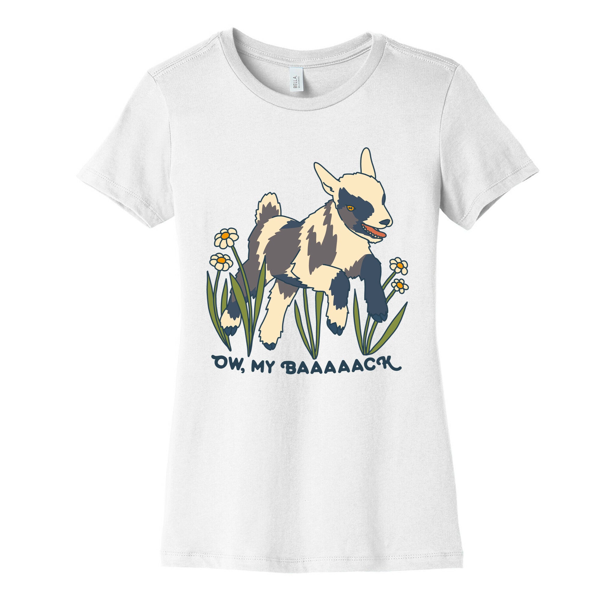 Ow, My Baaaaack Goat Women's Cotton Tee