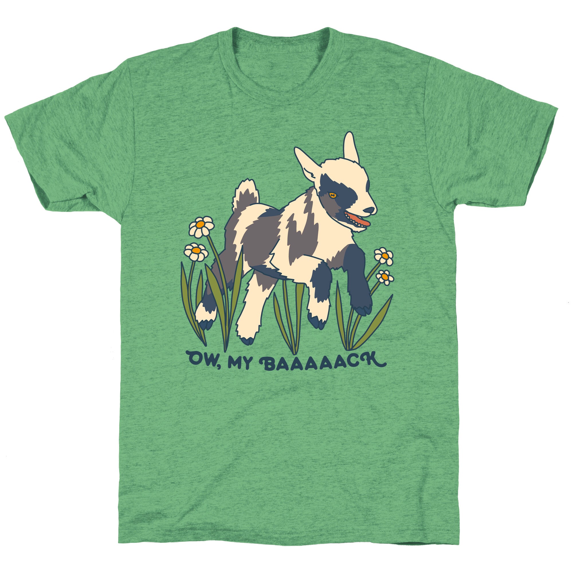 Ow, My Baaaaack Goat Unisex Triblend Tee