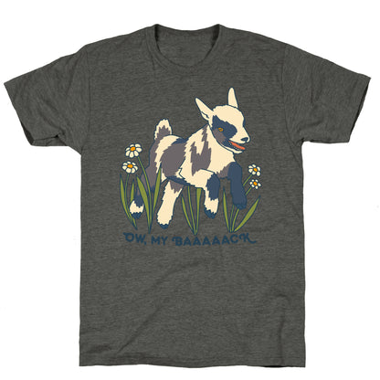 Ow, My Baaaaack Goat Unisex Triblend Tee