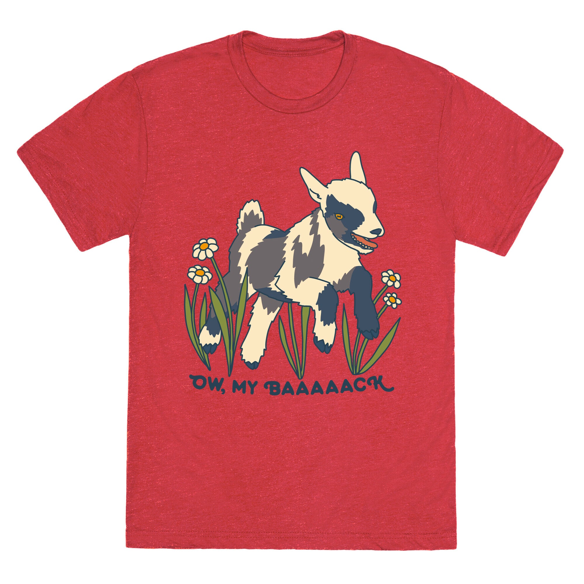 Ow, My Baaaaack Goat Unisex Triblend Tee