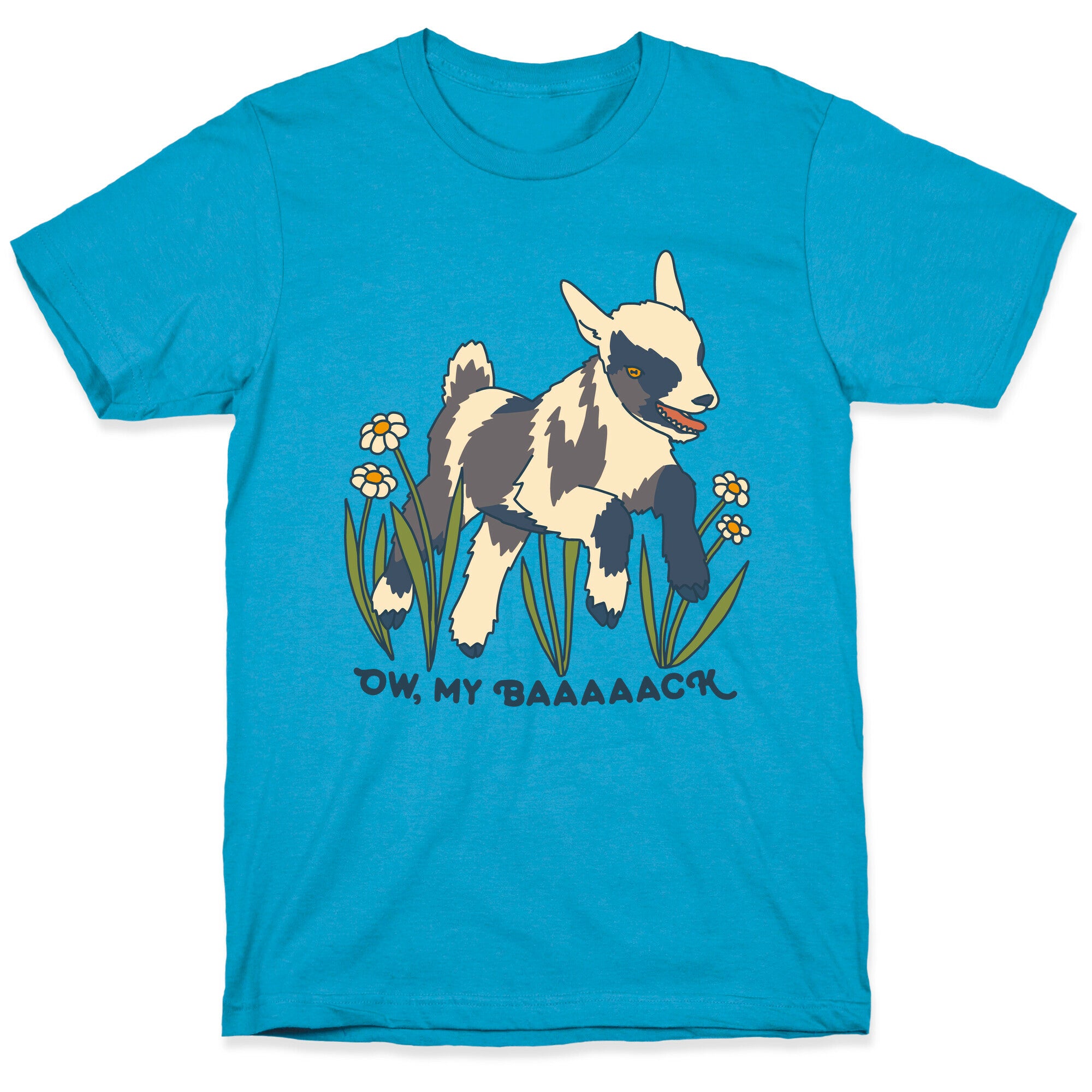 Ow, My Baaaaack Goat Unisex Triblend Tee
