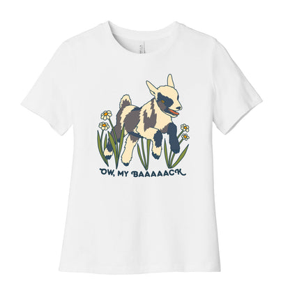 Ow, My Baaaaack Goat Women's Cotton Tee