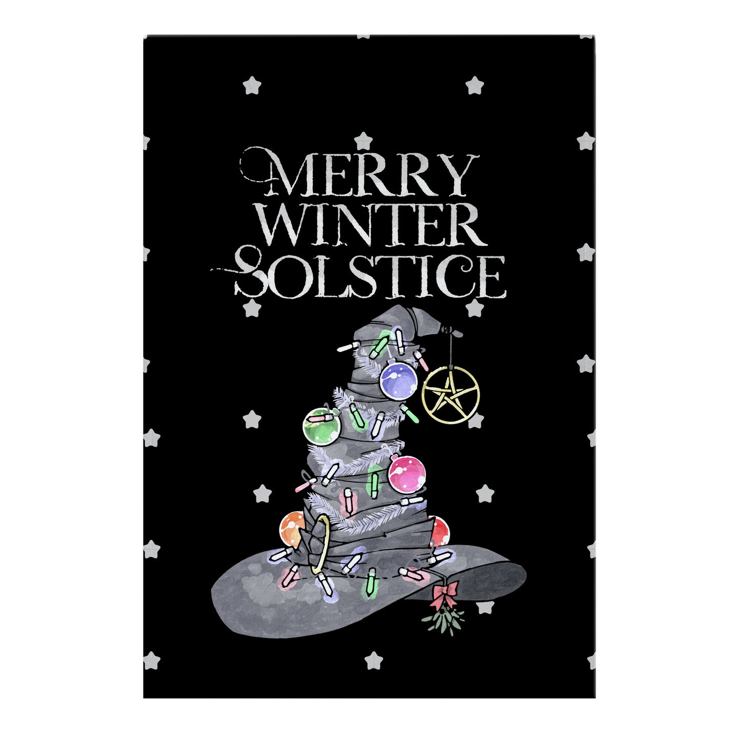 Merry Winter Solstice Garden Flag