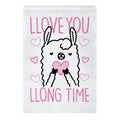 Llove You Llong Time Llama Garden Flag