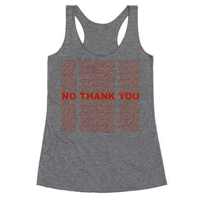 No Thank You Bag Racerback Tank