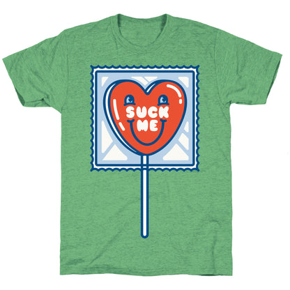 Suck Me Heart Lollipop Unisex Triblend Tee