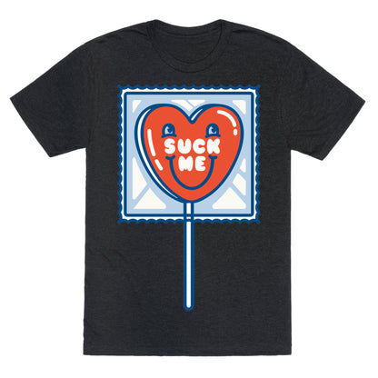 Suck Me Heart Lollipop Unisex Triblend Tee
