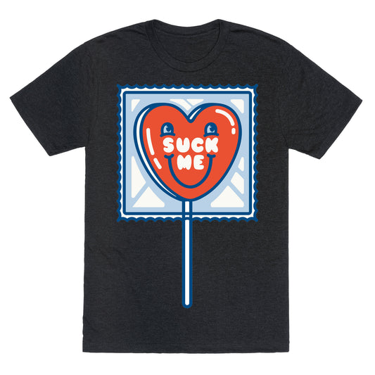 Suck Me Heart Lollipop Unisex Triblend Tee