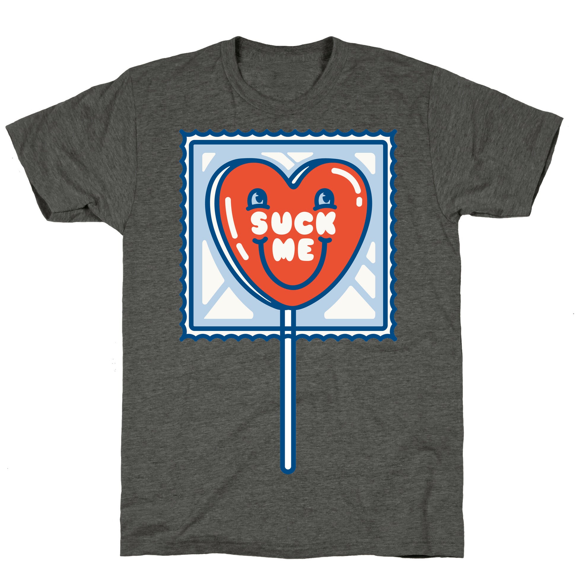 Suck Me Heart Lollipop Unisex Triblend Tee