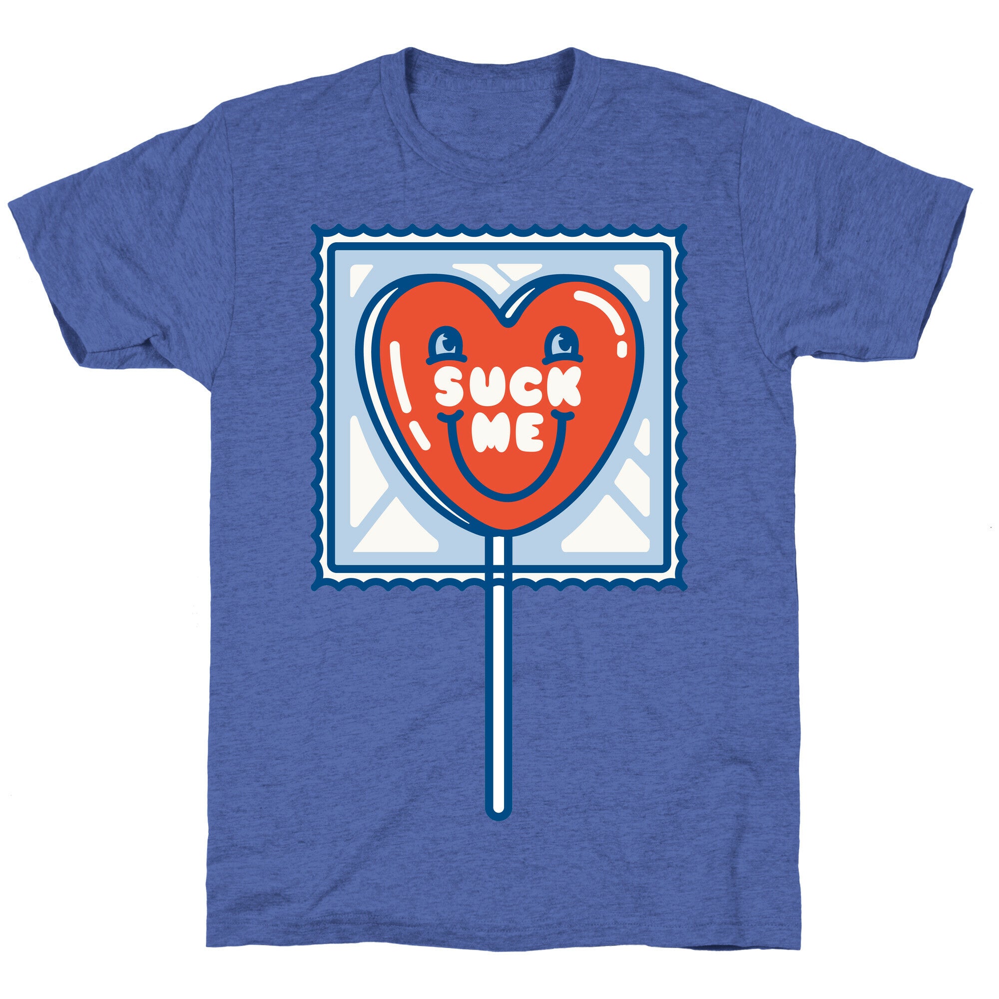 Suck Me Heart Lollipop Unisex Triblend Tee