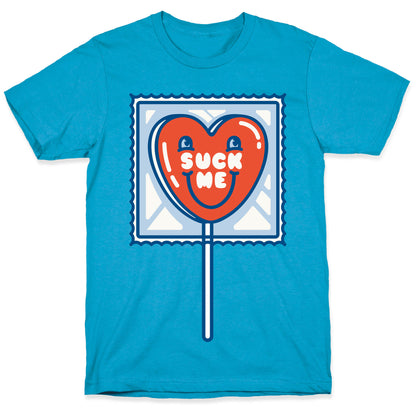 Suck Me Heart Lollipop Unisex Triblend Tee