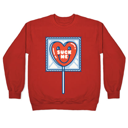 Suck Me Heart Lollipop Crewneck Sweatshirt