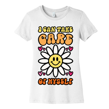 I Can Take Care of Myself Smiley Face Women's Cotton Tee