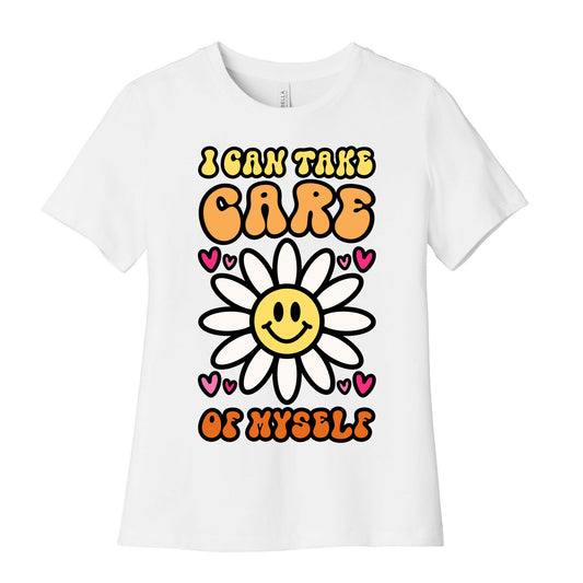 I Can Take Care of Myself Smiley Face Women's Cotton Tee
