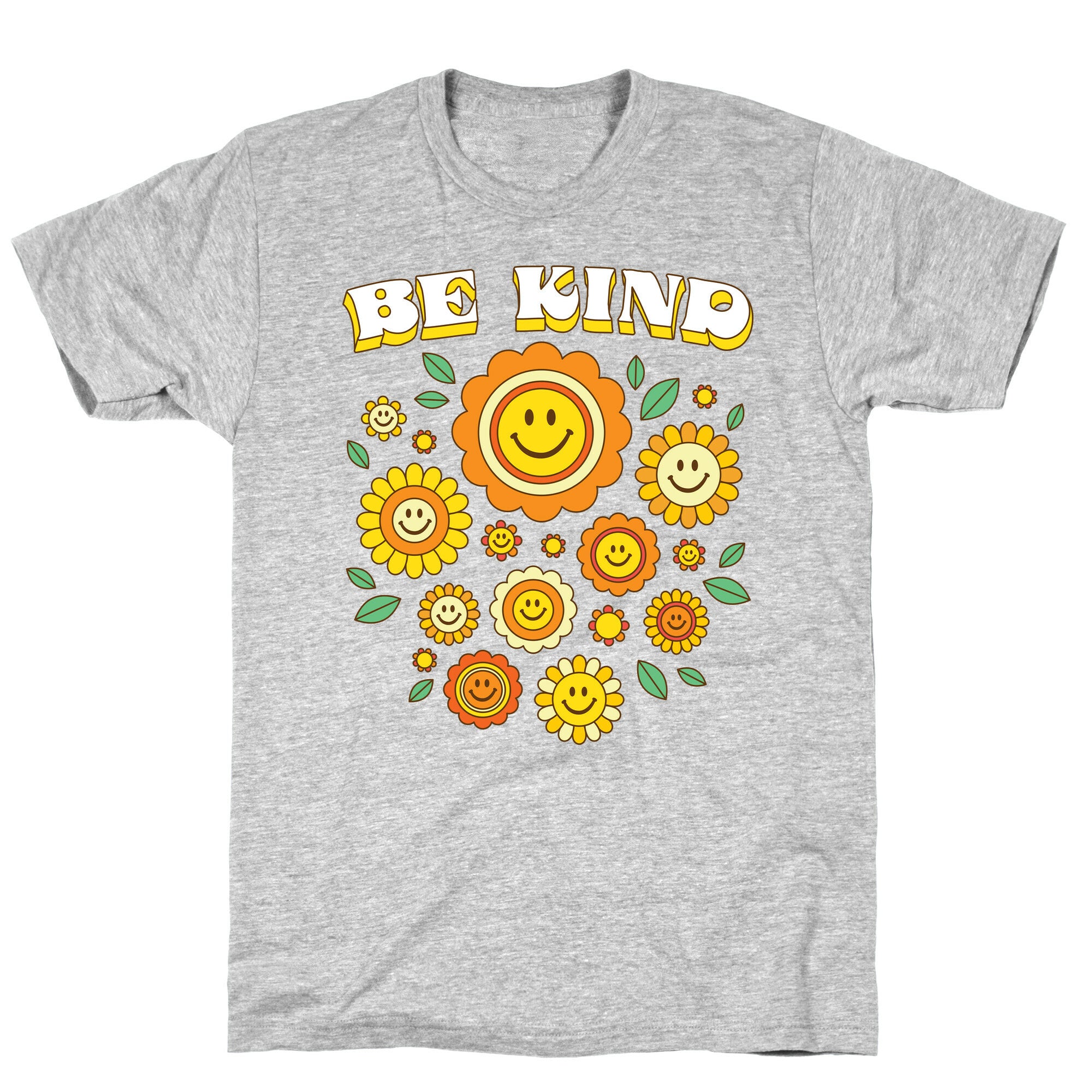 Be Kind Flower Power Smileys T-Shirt
