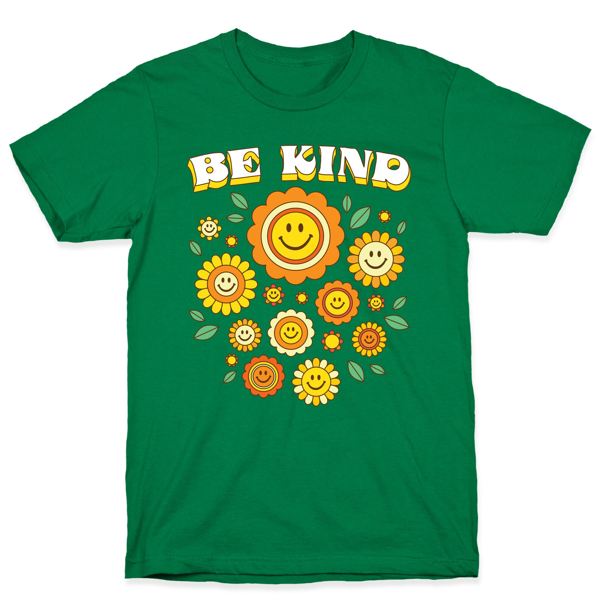 Be Kind Flower Power Smileys T-Shirt