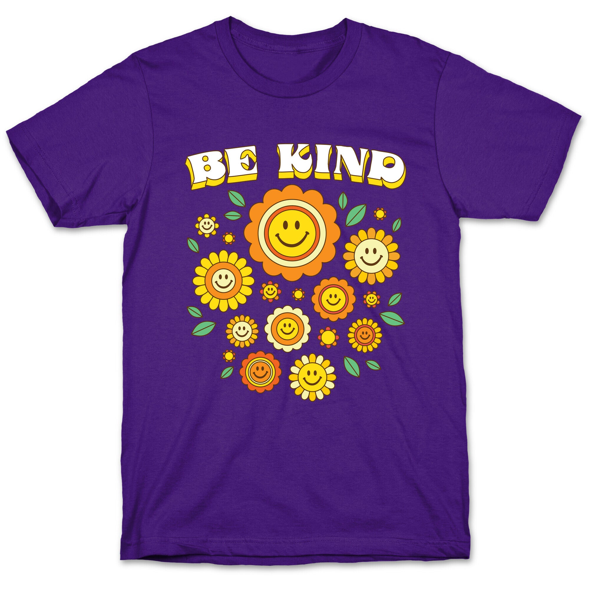 Be Kind Flower Power Smileys T-Shirt