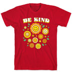 Be Kind Flower Power Smileys T-Shirt