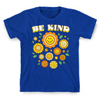 Be Kind Flower Power Smileys T-Shirt