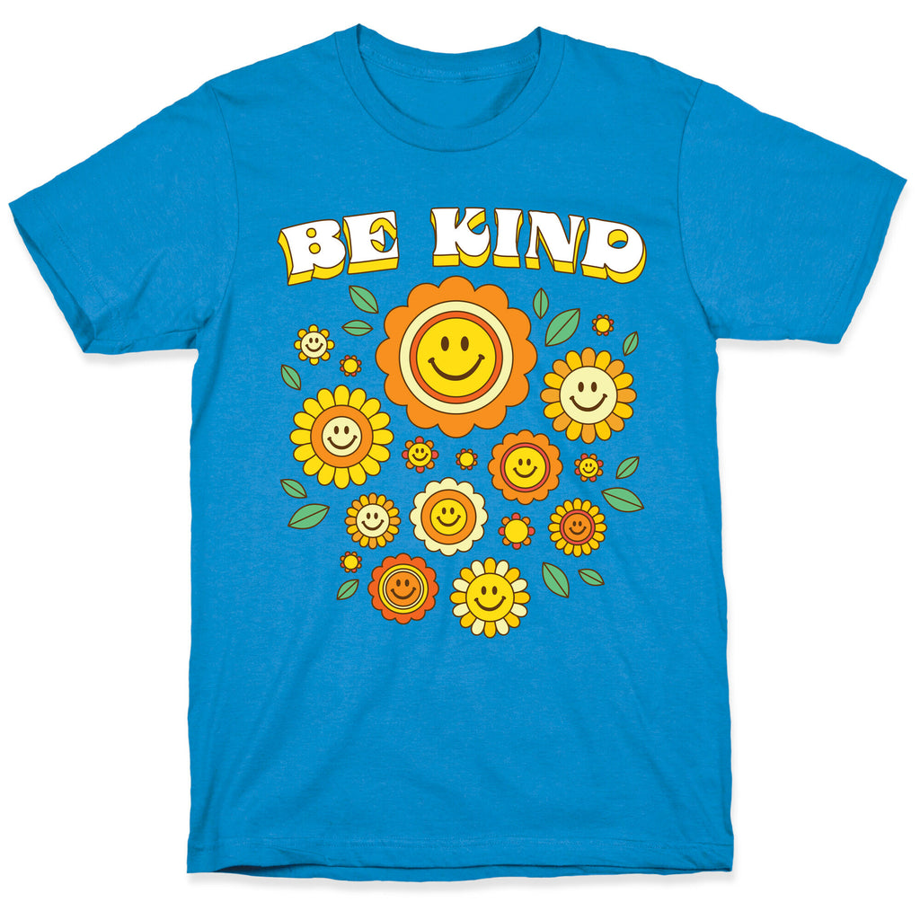 Be Kind Flower Power Smileys T-Shirt