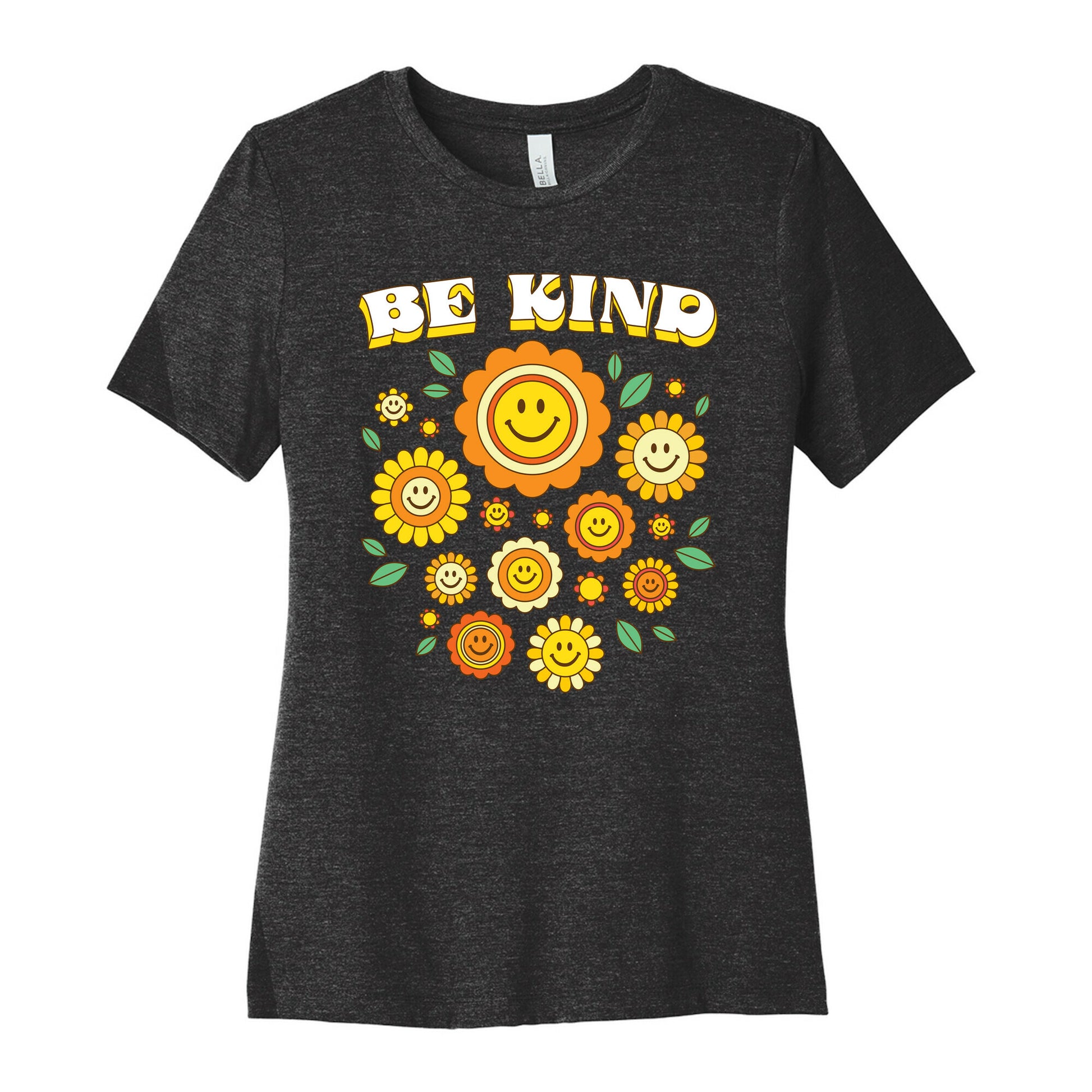 Be Kind Flower Power Smileys Women's Cotton Tee