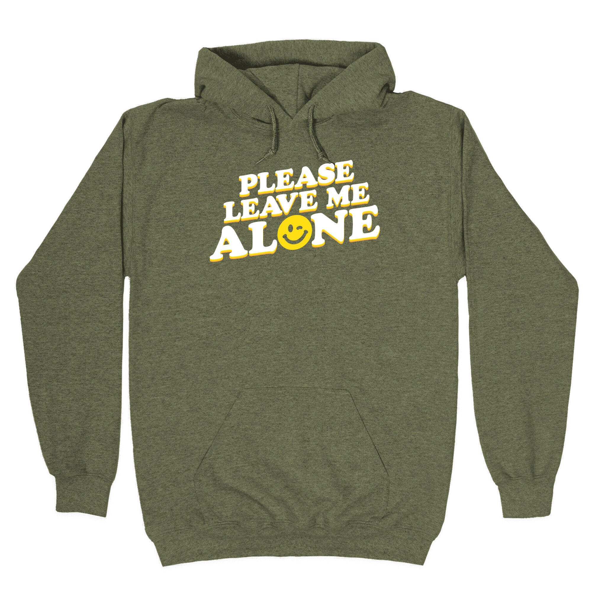 Please Leave Me Alone Smiley Hoodie