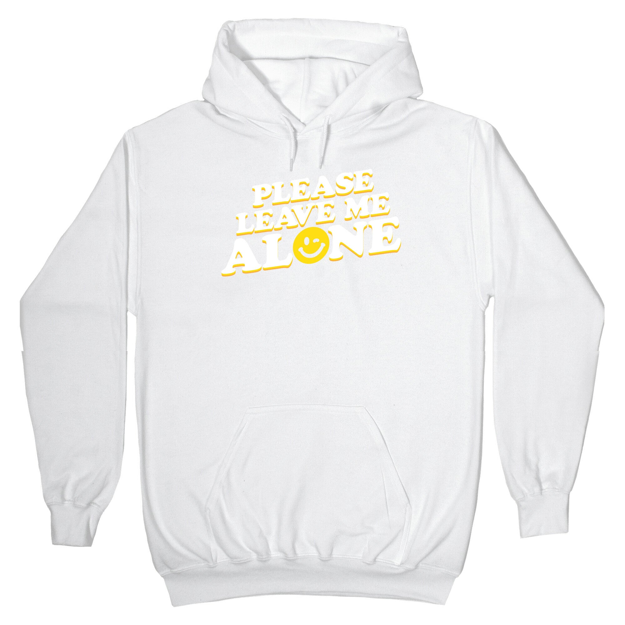 Please Leave Me Alone Smiley Hoodie