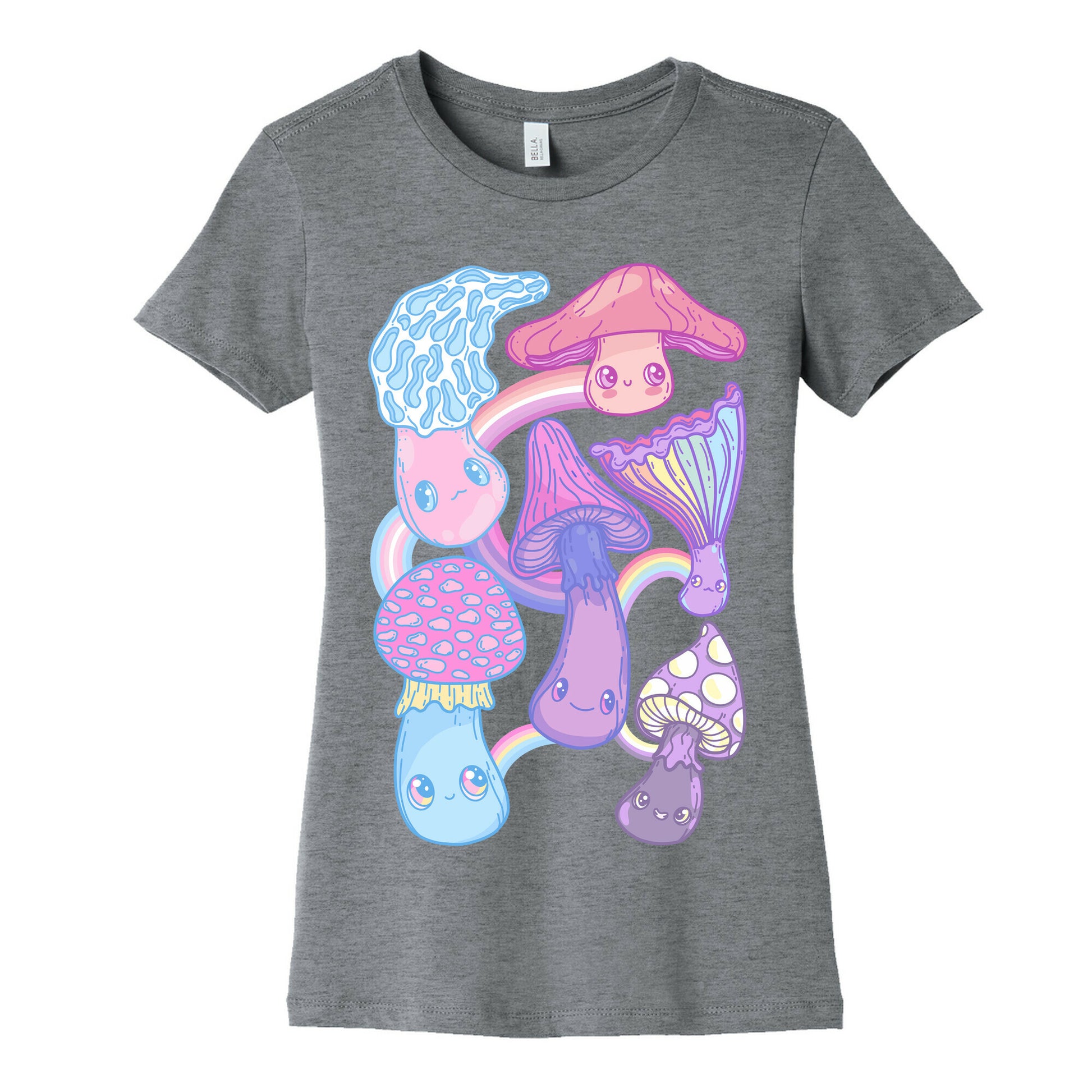Pastel Pride Mushrooms Women's Cotton Tee