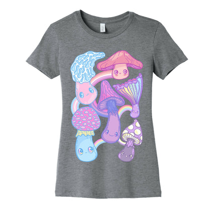 Pastel Pride Mushrooms Women's Cotton Tee