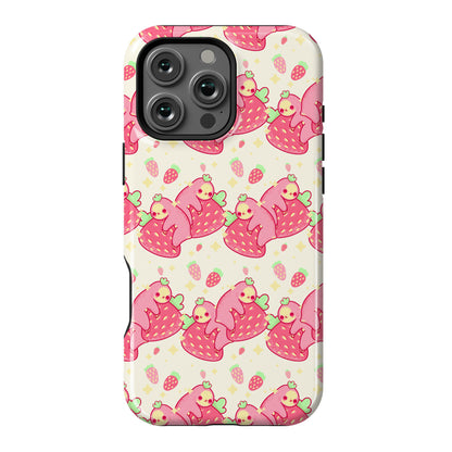 Strawberry Sloth Pattern Phone Case