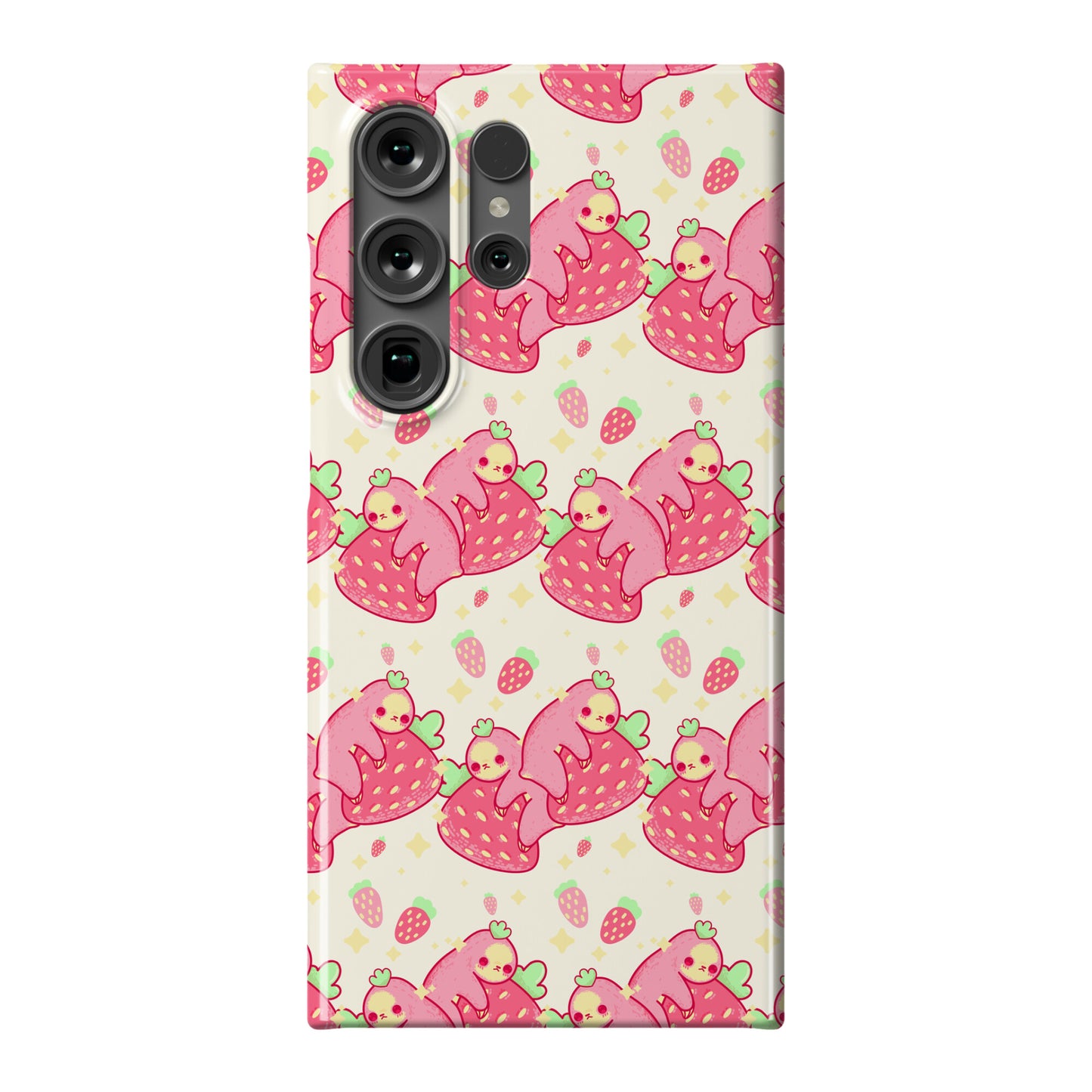 Strawberry Sloth Pattern Phone Case