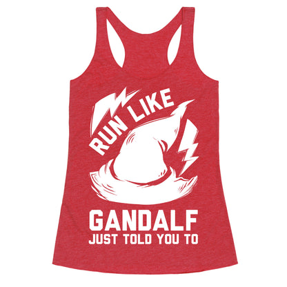 Run Like Gandalf Racerback Tank