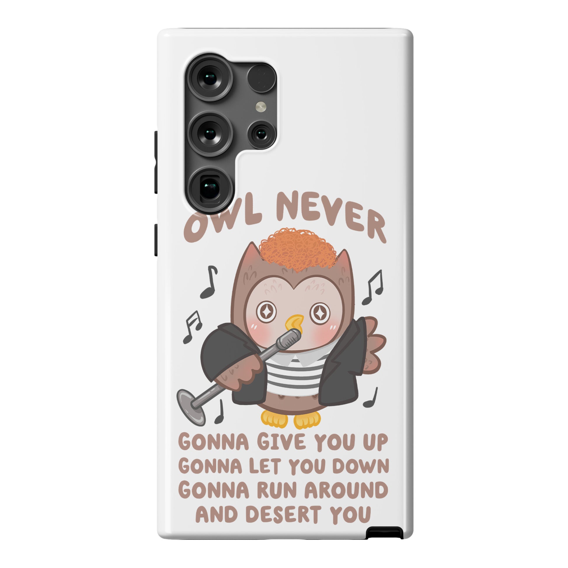Owl Never Gonna Give You Up Phone Case