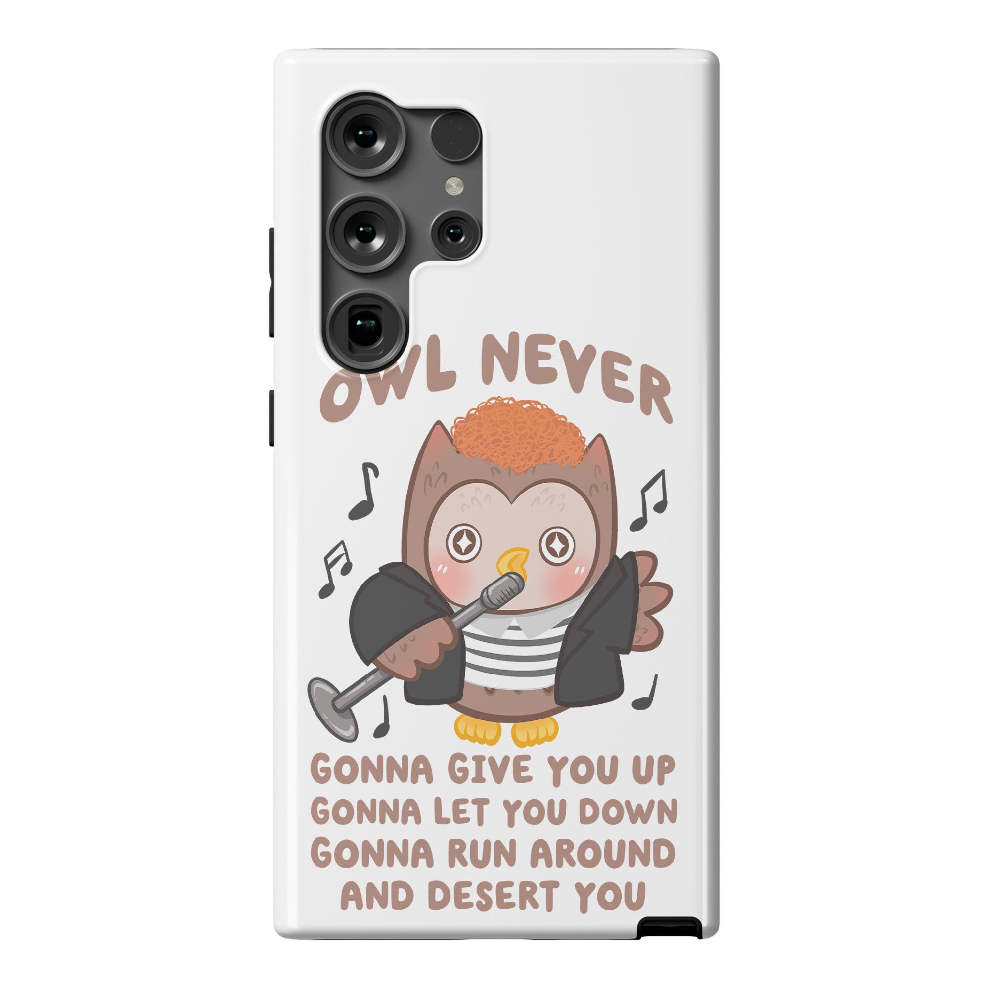 Owl Never Gonna Give You Up Phone Case