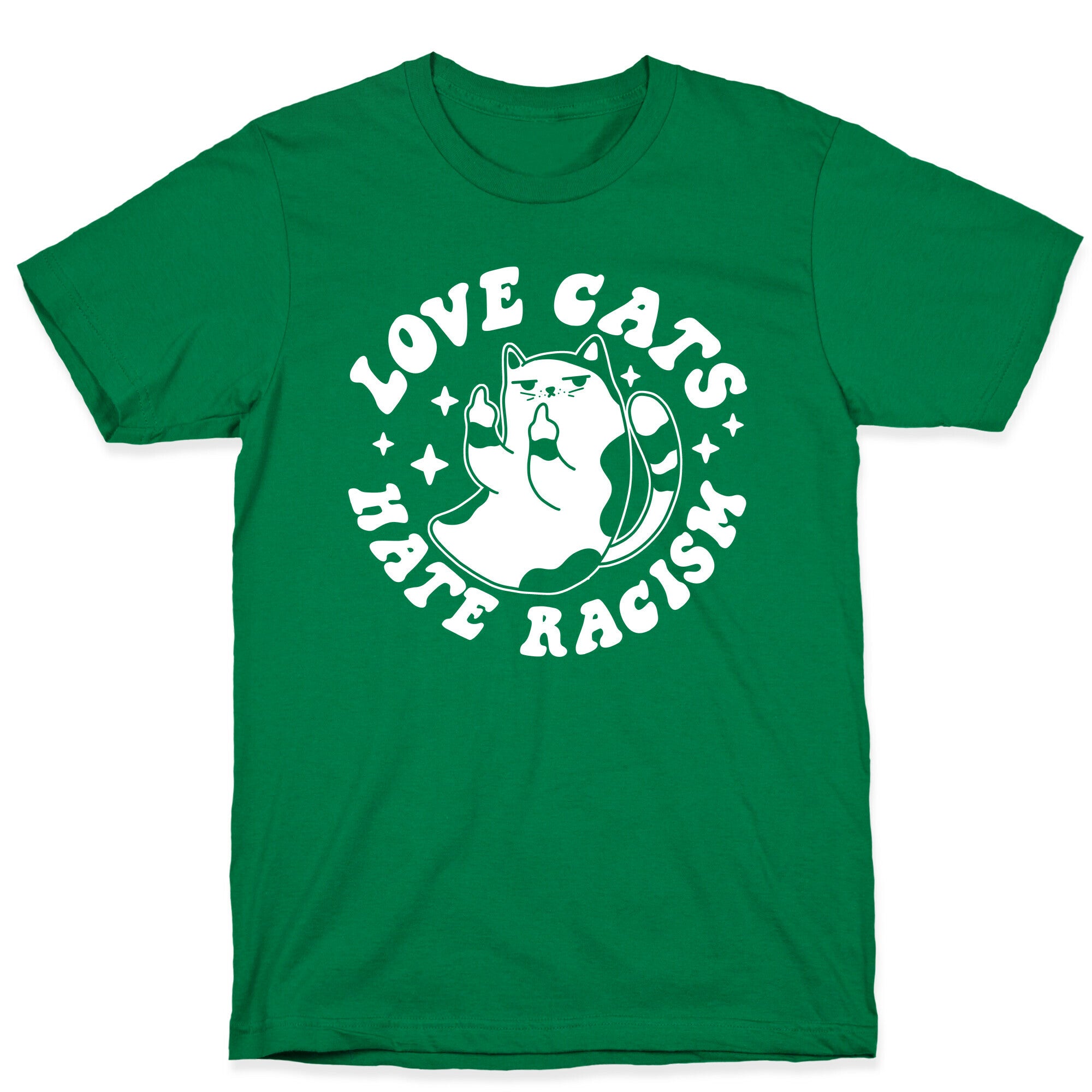 Love Cats Hate Racism T-Shirt