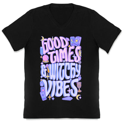 Good Times And Witchy Vibes V-Neck