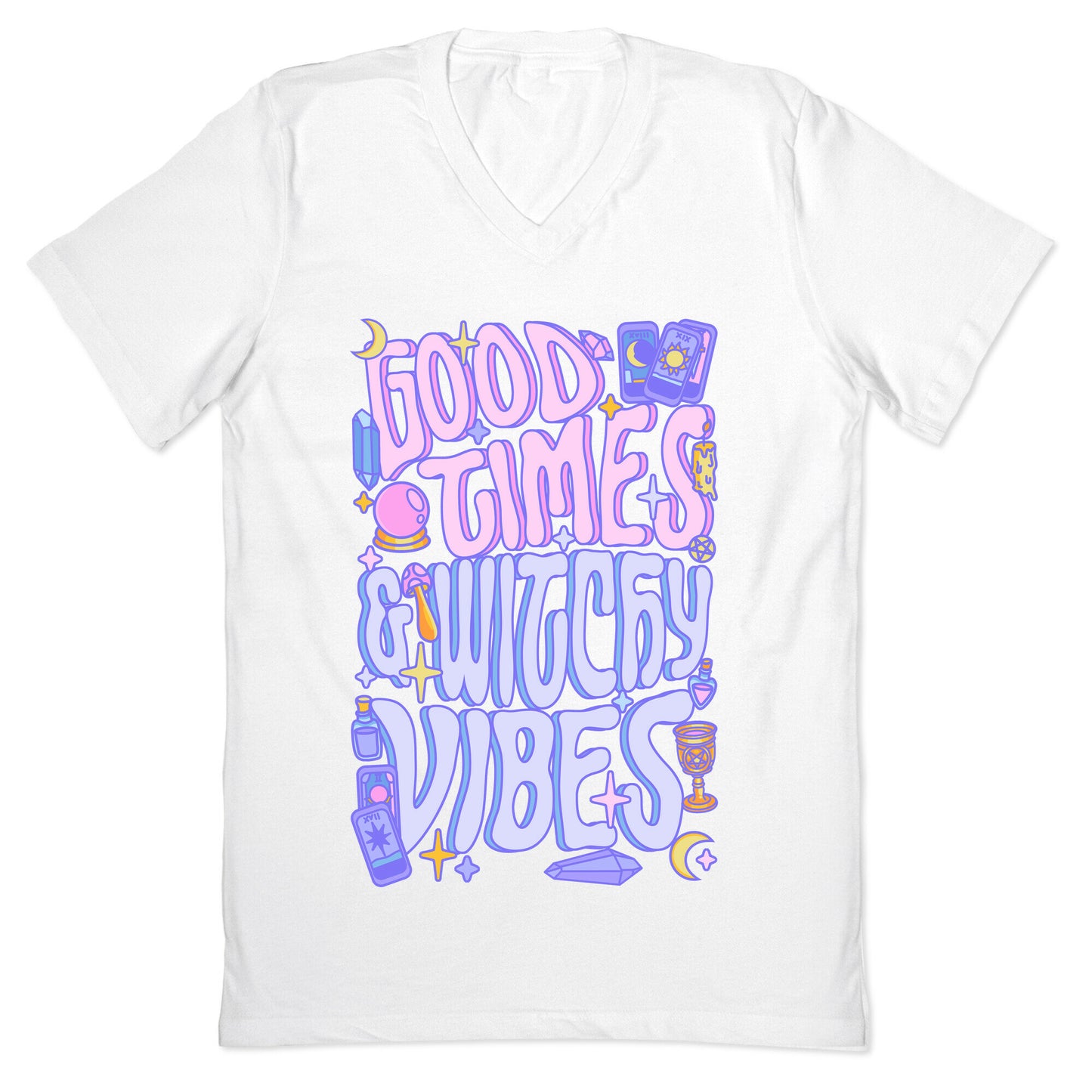 Good Times And Witchy Vibes V-Neck