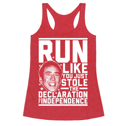 Run Like Nick Cage Racerback Tank