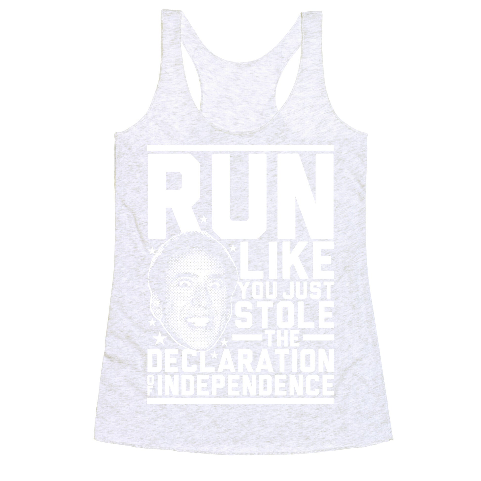 Run Like Nick Cage Racerback Tank