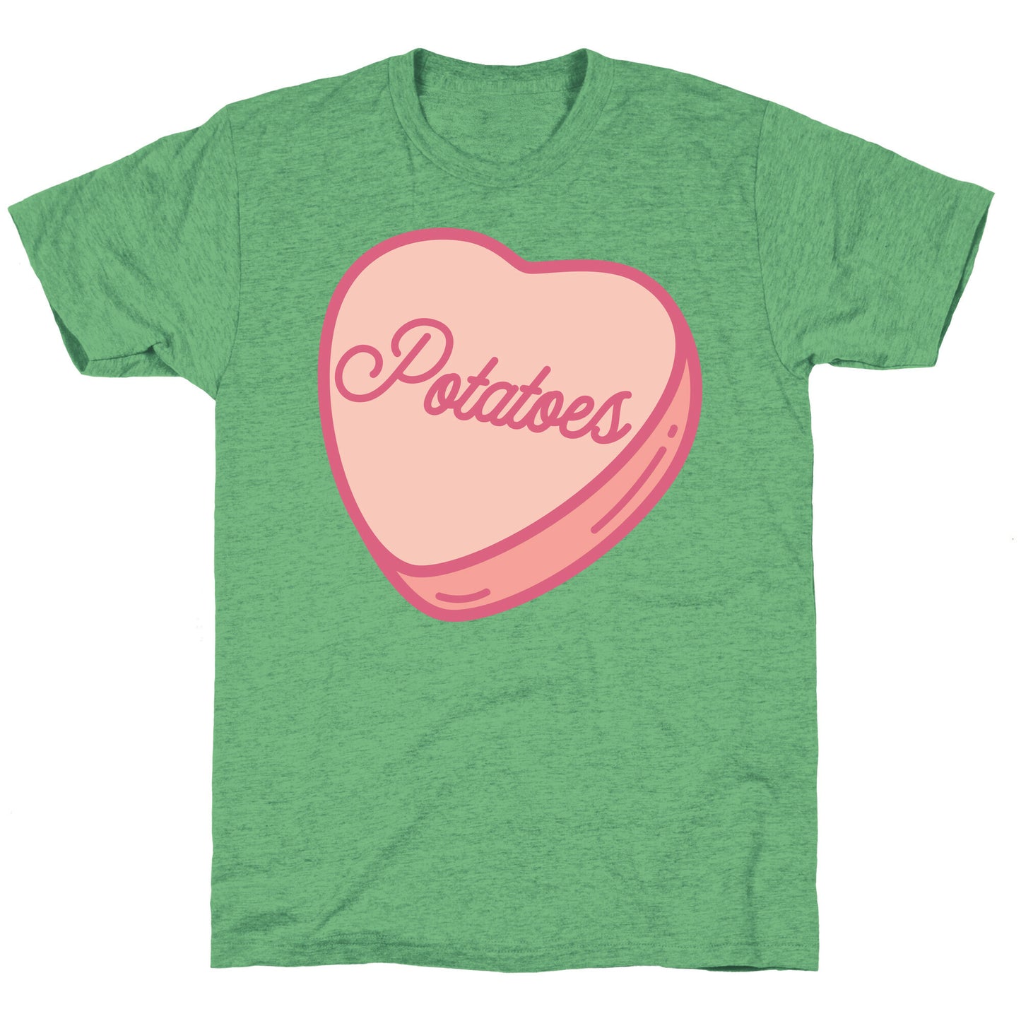 Potatoes Candy Heart Unisex Triblend Tee