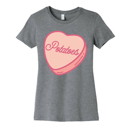 Potatoes Candy Heart Women's Cotton Tee