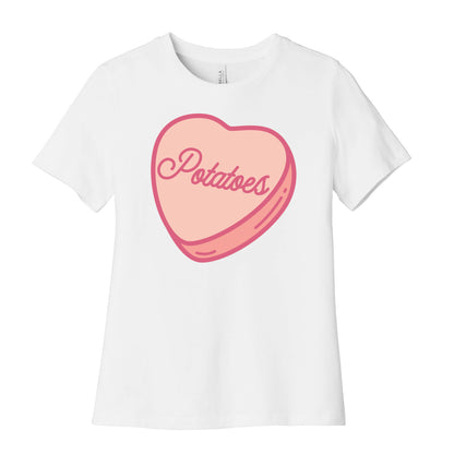 Potatoes Candy Heart Women's Cotton Tee