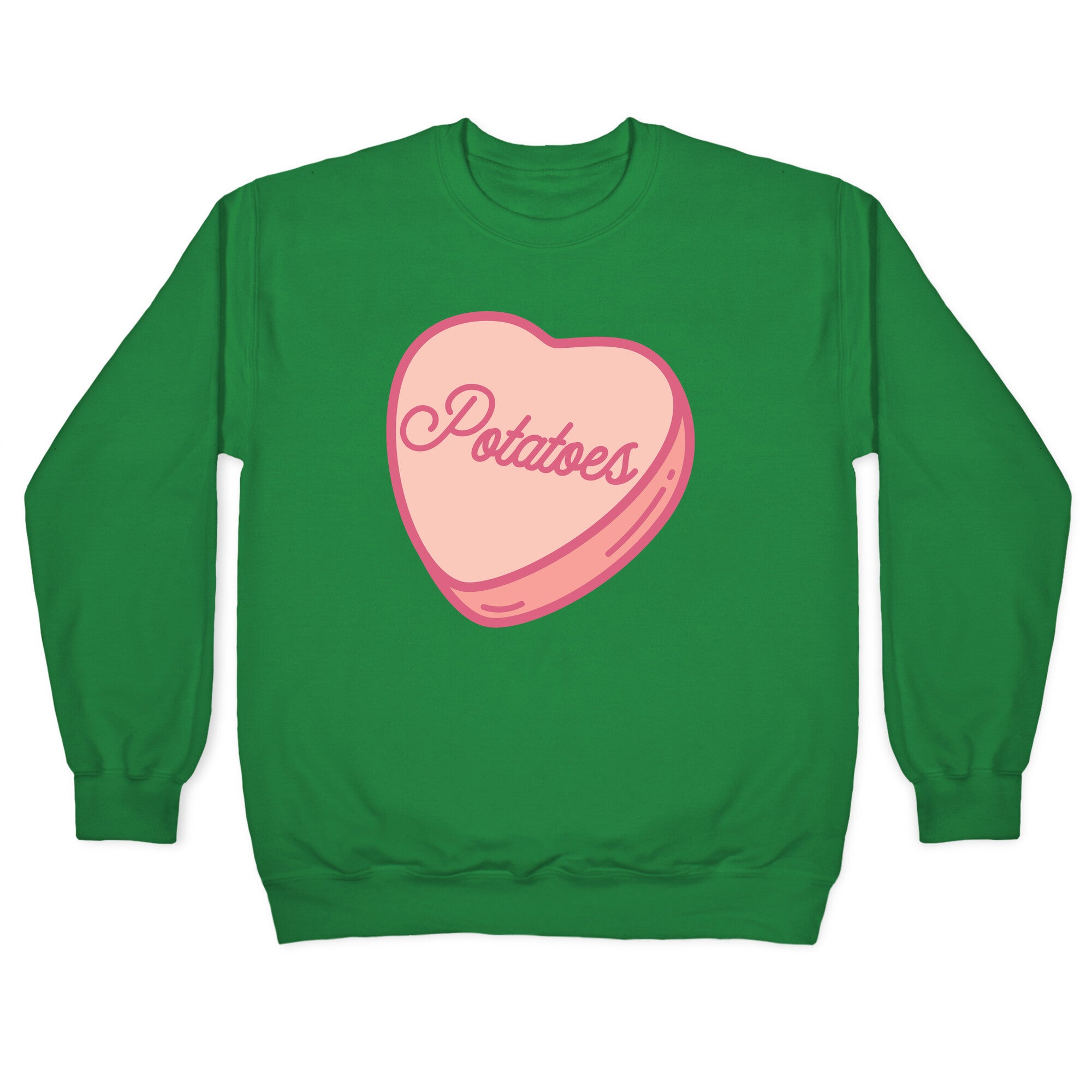 Potatoes Candy Heart Crewneck Sweatshirt