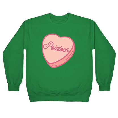 Potatoes Candy Heart Crewneck Sweatshirt