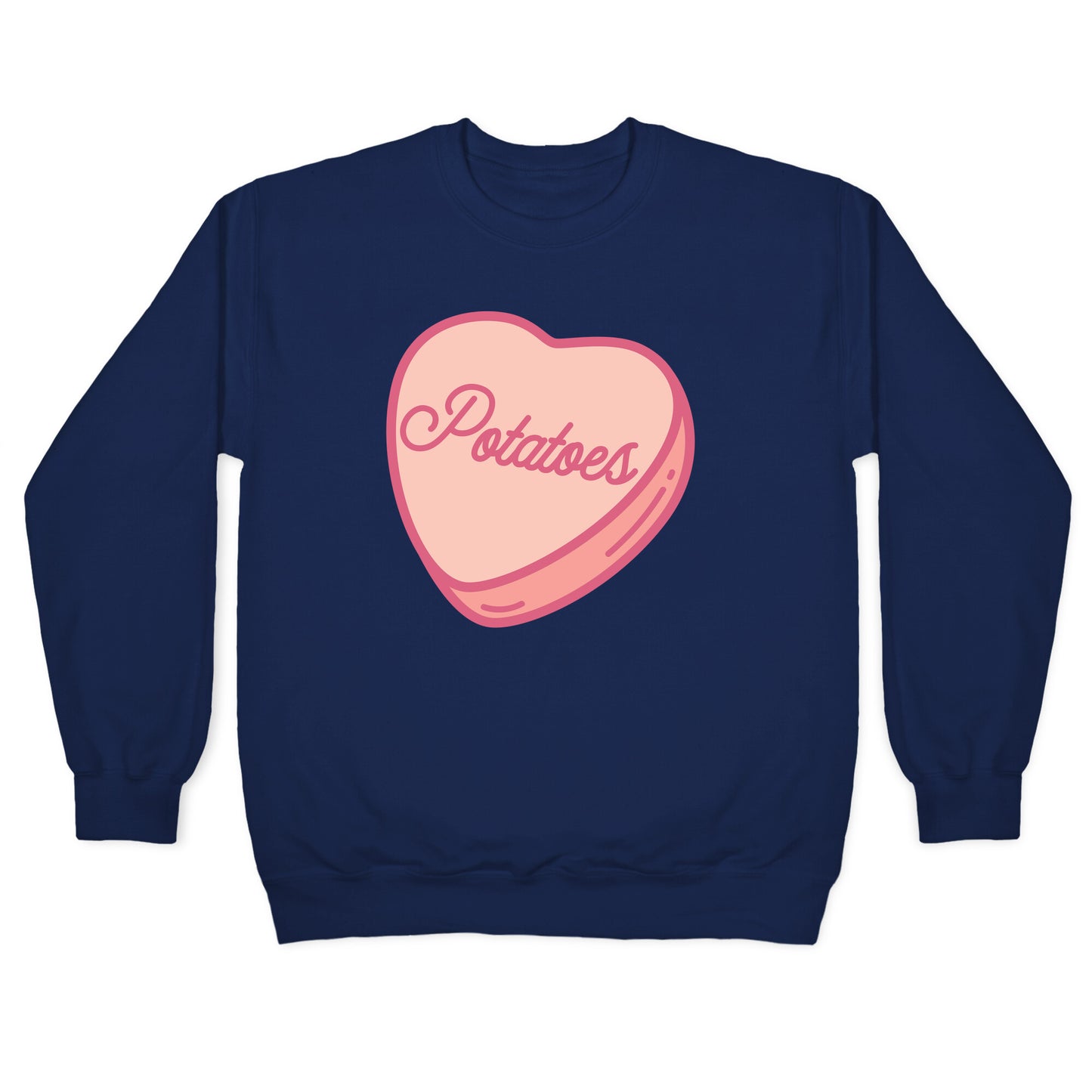 Potatoes Candy Heart Crewneck Sweatshirt