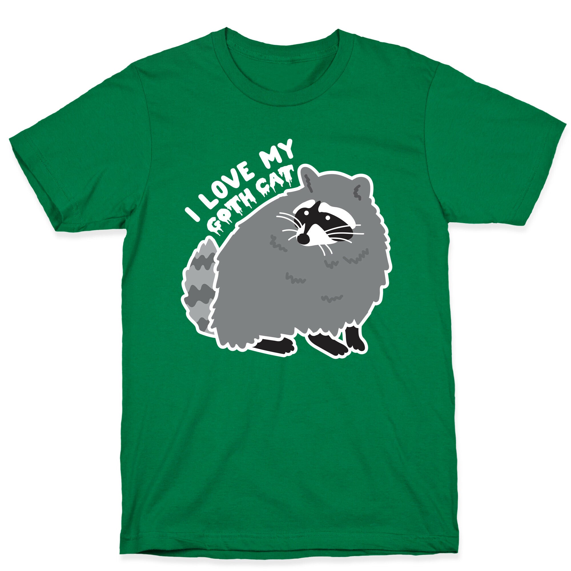 I Love My Goth Cat Raccoon T-Shirt