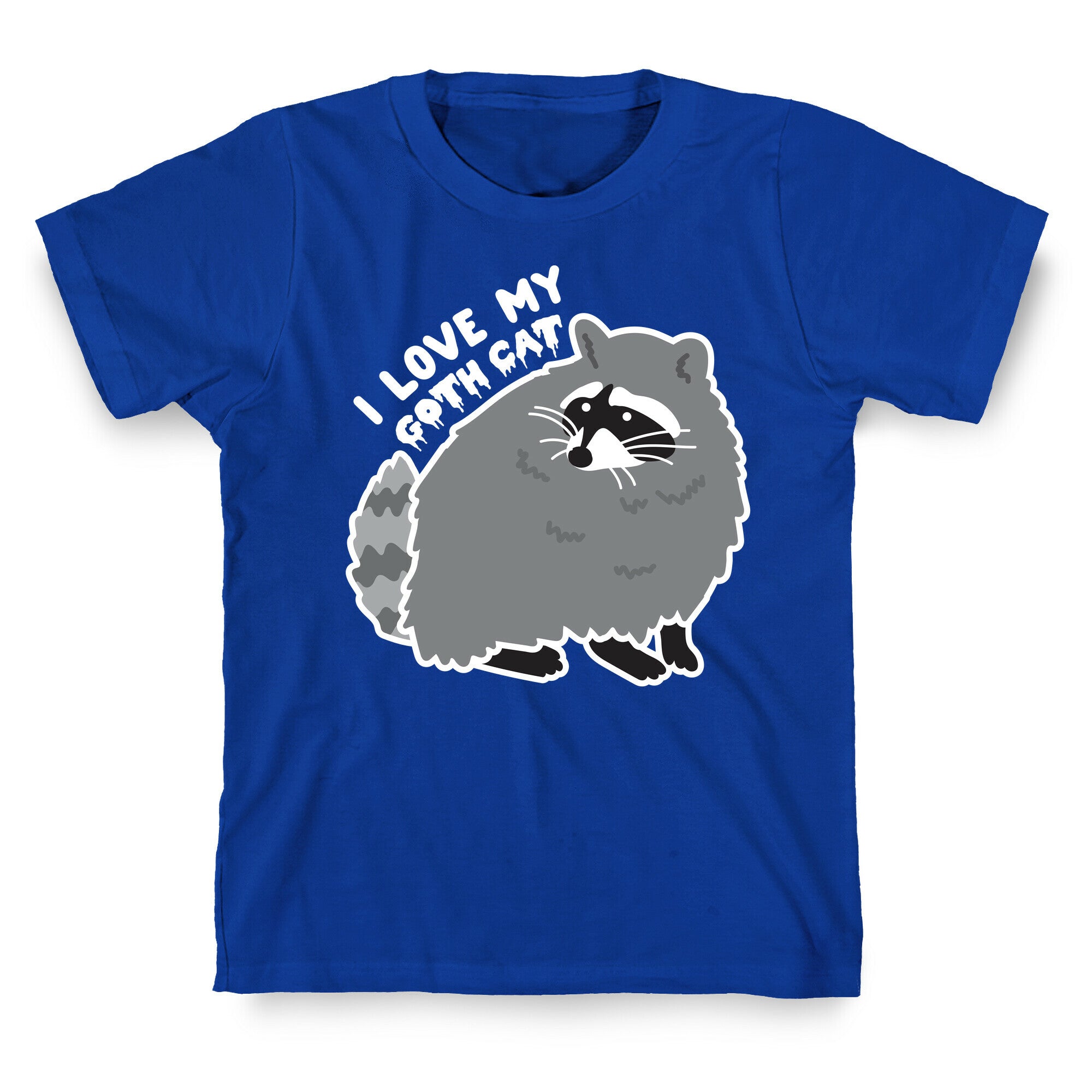I Love My Goth Cat Raccoon T-Shirt
