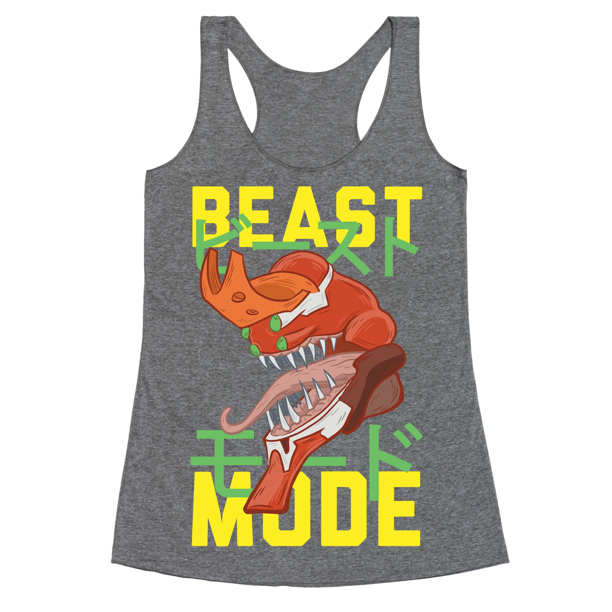 Beast Mode Eva Parody Racerback Tank