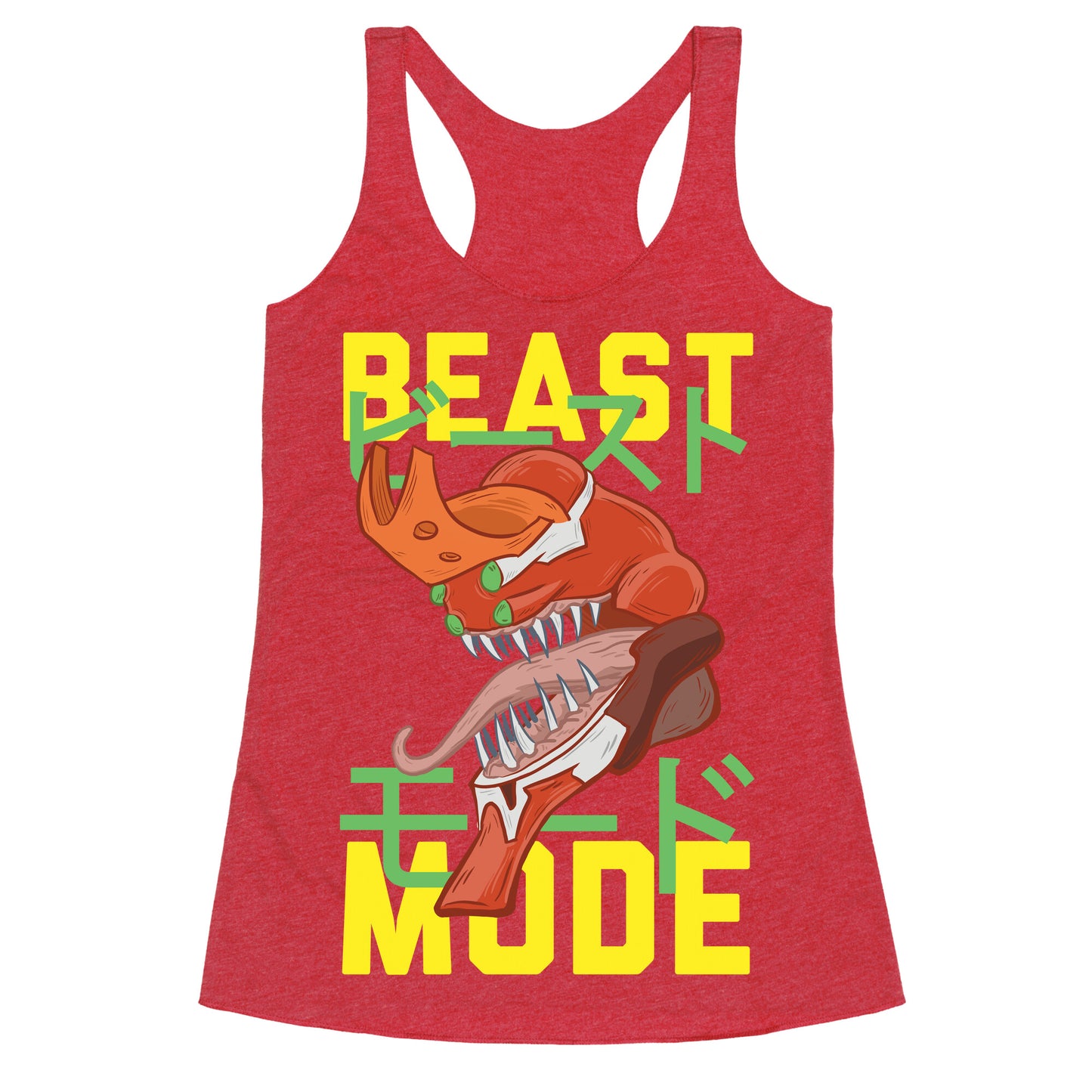 Beast Mode Eva Parody Racerback Tank